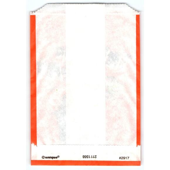 Halloween Vintage Trick Or Treat Goodie Bag Green Witch On Broom Haunted House - Picture 2 of 2